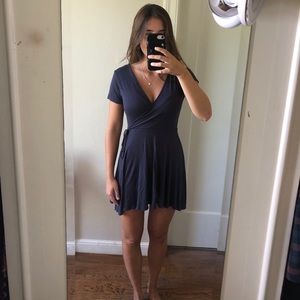 Forever 21 Grey Tie Dress